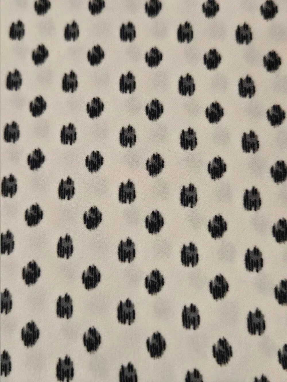 Hilary Radley Black Dot V-Neck Cap Sleeve Blouse on White